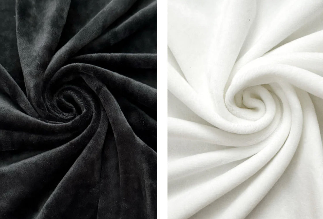 Black or White Plushy Velvet