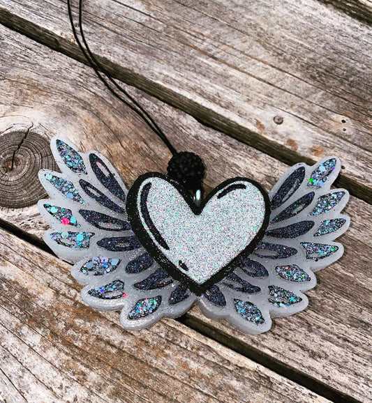 Customizable - 
Heart w/Wings